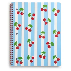 Eccolo BTS Notebook, 8-1/2" x 11", 1 Subject, College Rule, 80 Sheets, Cherries