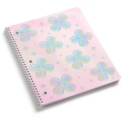 Eccolo BTS Notebook, 8-1/2" x 11", 1 Subject, College Rule, 80 Sheets, 3D Daisies