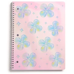 Eccolo BTS Notebook, 8-1/2" x 11", 1 Subject, College Rule, 80 Sheets, 3D Daisies
