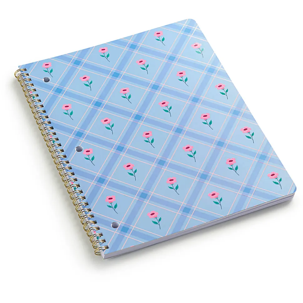 Eccolo BTS Notebook, 8-1/2" x 11", 1 Subject, College Rule, 80 Sheets, Plaid