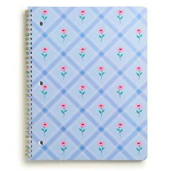 Eccolo BTS Notebook, 8-1/2" x 11", 1 Subject, College Rule, 80 Sheets, Plaid