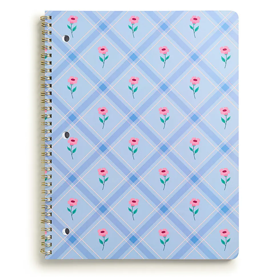 Eccolo BTS Notebook, 8-1/2" x 11", 1 Subject, College Rule, 80 Sheets, Plaid