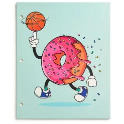 Eccolo BTS 2-Pocket Folder, 11-5/8" x 9-5/8", Doughnut Basketball, Total Qty 1