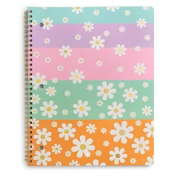 Eccolo CompBook, 8-1/2” x 11-3/4", 1 Subject, College Rule, 80 Sheets, Float Daisies
