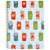 Eccolo Composition Spiral Notebook, 8-1/2” x 11-3/4”, 1 Subject, College Rule, 80 Sheets, Fruit & Flora