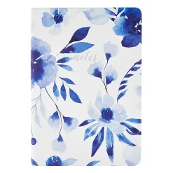 Eccolo Flexi Journal, 6” x 8”, College Rule, 256 Pages, Indigo Floral