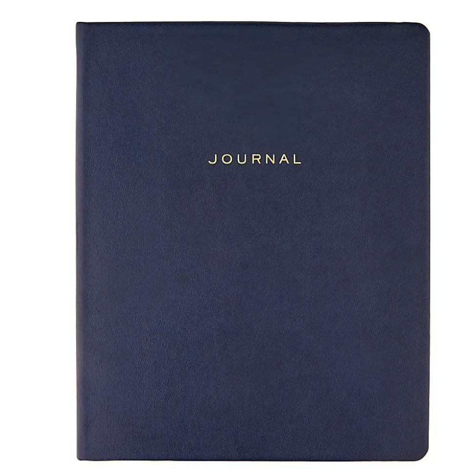 Eccolo Hardcover Journal, 8” x 10”, College Rule, 256 Pages, Navy