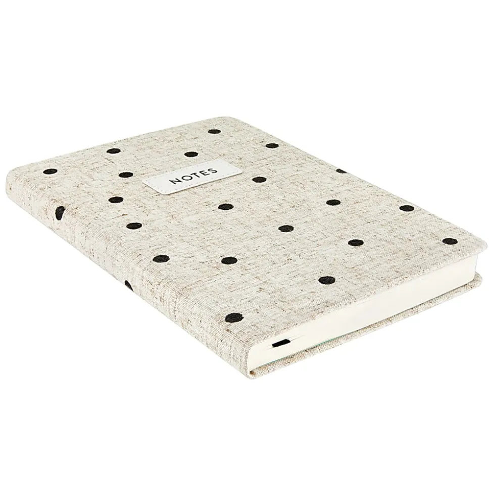 Eccolo Hardcover Journal, 6” x 8”, College Rule, 256 Pages, Polka Dot