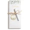 Eccolo List Pad With Pen, 4" x 10", Ruled, 100 Sheets, Green Leaves