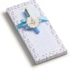 Eccolo List Pad With Pen, 4" x 10", 100 Sheets, White Floral