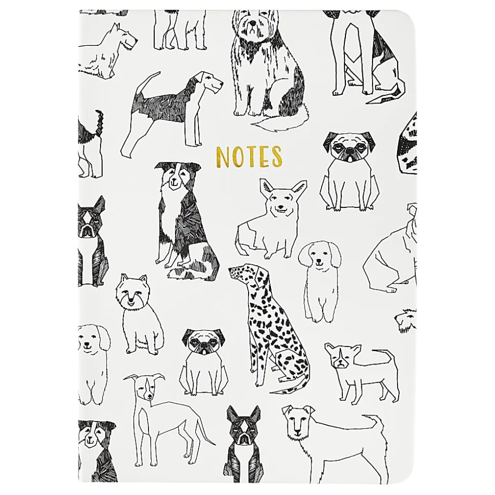 Eccolo Notebook, 6” x 8”, 1 Subject, College Rule, 256 Pages, Dog