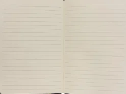 Eccolo Style Journal With Pen Holder, 6” x 8”, Narrow Rule, 256 Pages, Black