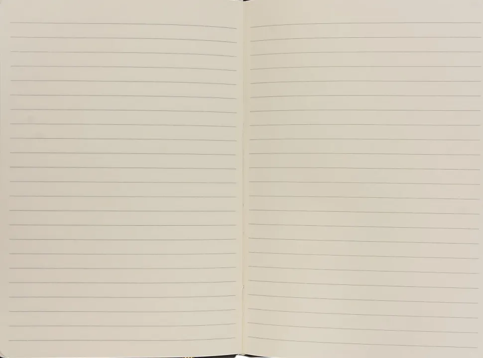 Eccolo Style Journal With Pen Holder, 6” x 8”, Narrow Rule, 256 Pages, Black
