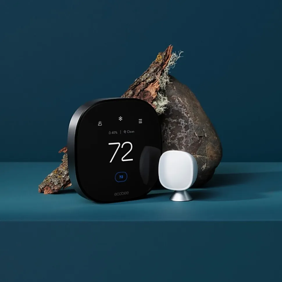 ecobee Smart Thermostat Premium - For Room - Alexa, Siri, HomeKit, SmartThings, IFTTT, Google Assistant Supported