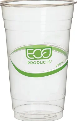 Eco-Products GreenStripe Cold Cups, 20 Oz, Clear, Pack Of 1,000 Cups