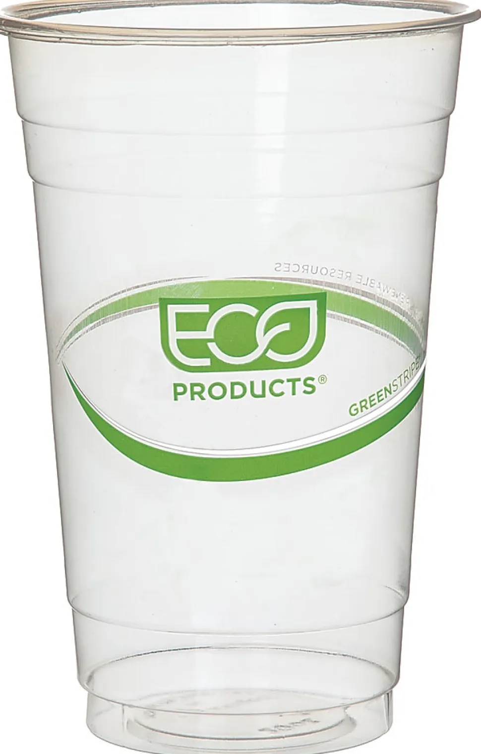Eco-Products GreenStripe Cold Cups, 20 Oz, Clear, Pack Of 1,000 Cups