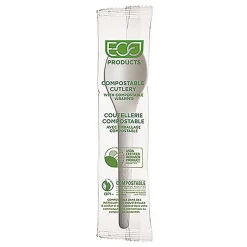 Eco-Products Plantware High-Heat PLA Compostable Spoons, 6", White, Pack Of 1,000 Spoons