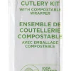 Eco-Products Plantware High-Heat PLA Cutlery Kits, 6", White, Pack Of 250 Kits