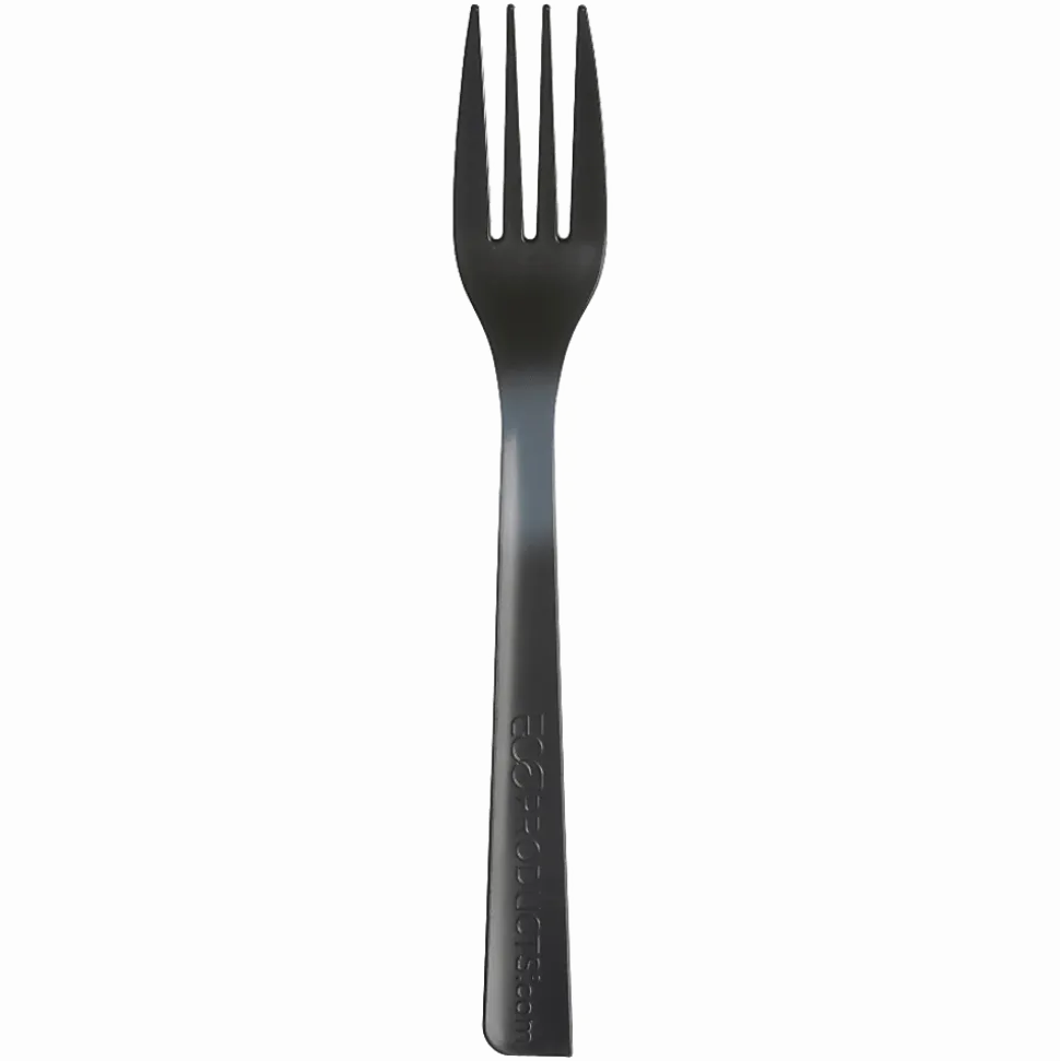 Eco-Products® Polystyrene Forks, Black, 100% Recycled, Box Of 1,000