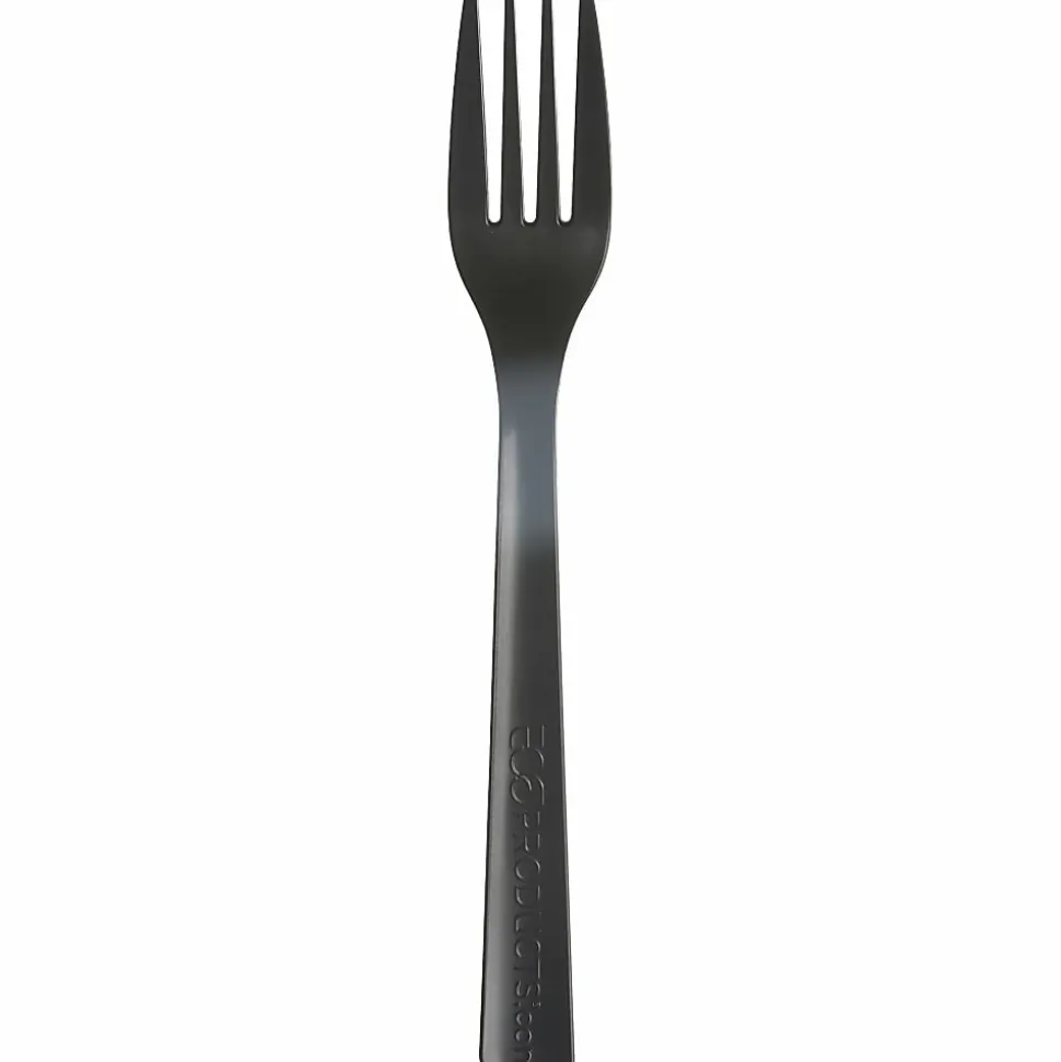 Eco-Products® Polystyrene Forks, Black, 100% Recycled, Box Of 1,000