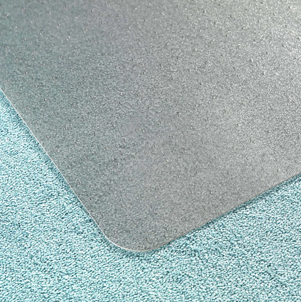 Ecotex BioPVC Chair Mat for Low Pile Carpets up to 1/4" Thick - 29" x 47", Clear
