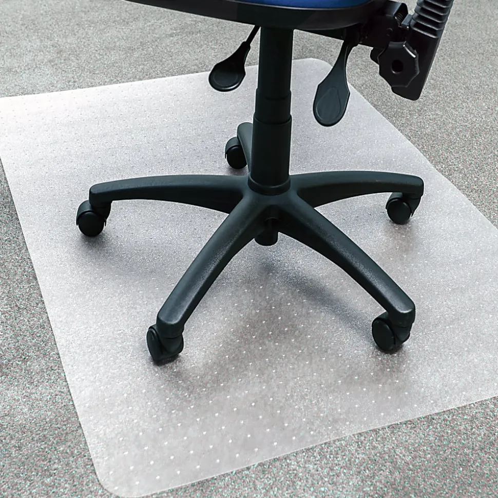Ecotex BioPVC Chair Mat for Low Pile Carpets up to 1/4" Thick - 29" x 47", Clear