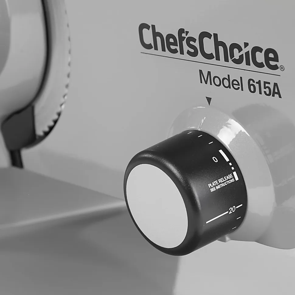 Edgecraft Chef'sChoice 615A Electric Food Slicer, 10-5/8"H x 11-7/16"W x 15"D, Silver