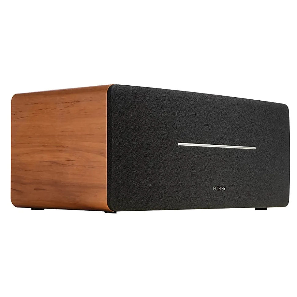 Edifier D12 Desktop 70W Continuous-Power Bluetooth Amplified Integrated Stereo Speaker With Remote, Brown