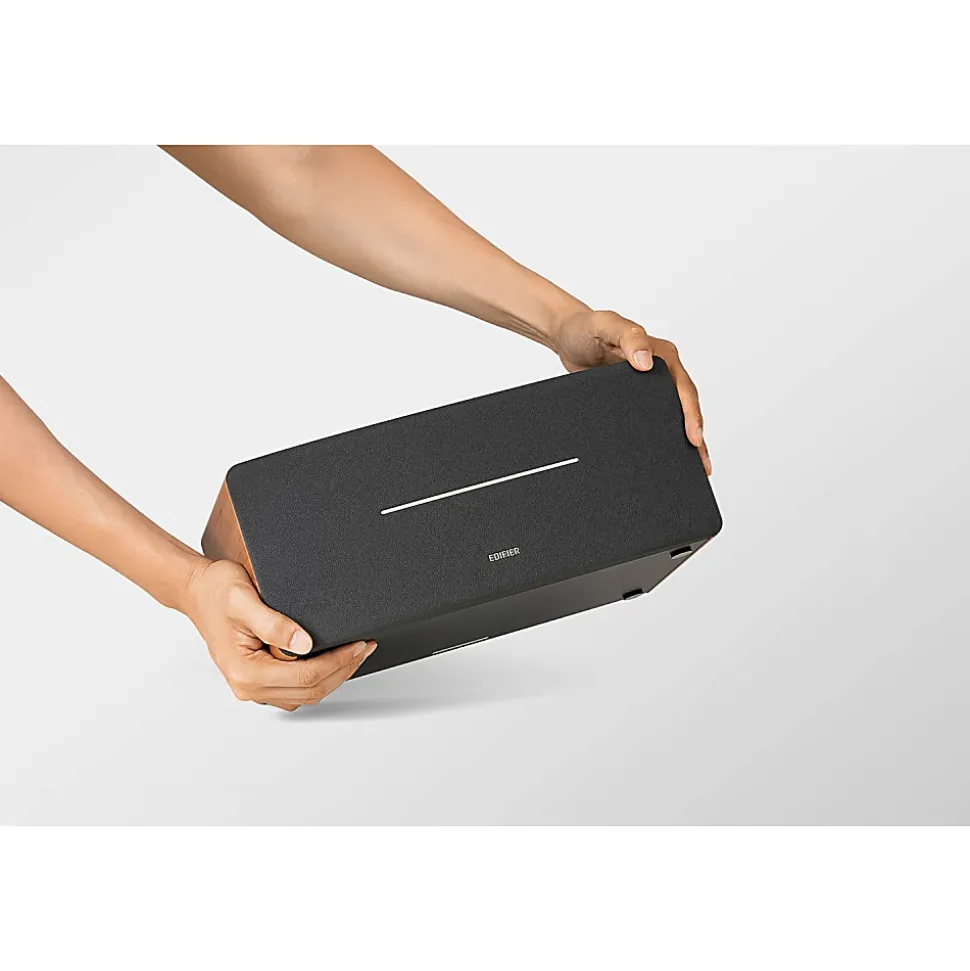 Edifier D12 Desktop 70W Continuous-Power Bluetooth Amplified Integrated Stereo Speaker With Remote, Brown