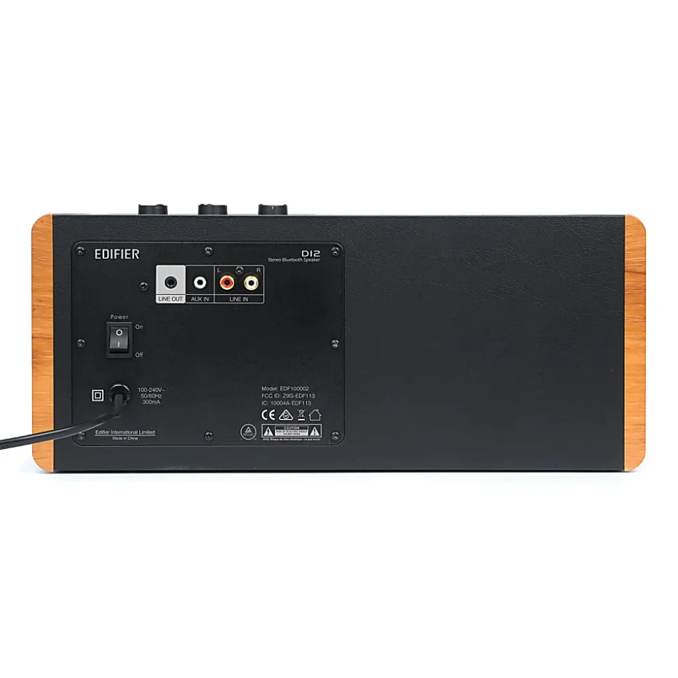 Edifier D12 Desktop 70W Continuous-Power Bluetooth Amplified Integrated Stereo Speaker With Remote, Brown
