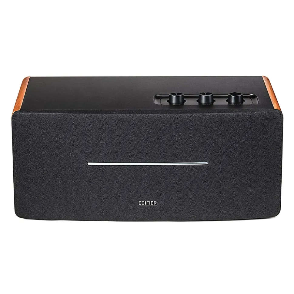 Edifier D12 Desktop 70W Continuous-Power Bluetooth Amplified Integrated Stereo Speaker With Remote, Brown