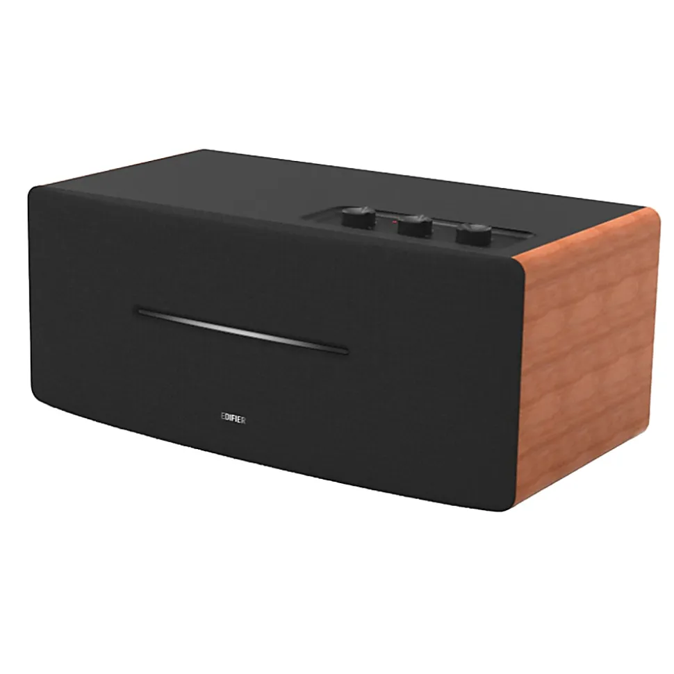 Edifier D12 Desktop 70W Continuous-Power Bluetooth Amplified Integrated Stereo Speaker With Remote, Brown