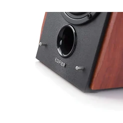 Edifier R1700BT 66-Watt RMS Amplified Bluetooth® Bookshelf Speaker System, Brown