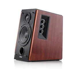 Edifier R1700BT 66-Watt RMS Amplified Bluetooth® Bookshelf Speaker System, Brown
