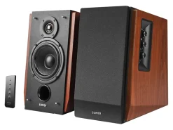 Edifier R1700BT 66-Watt RMS Amplified Bluetooth® Bookshelf Speaker System, Brown