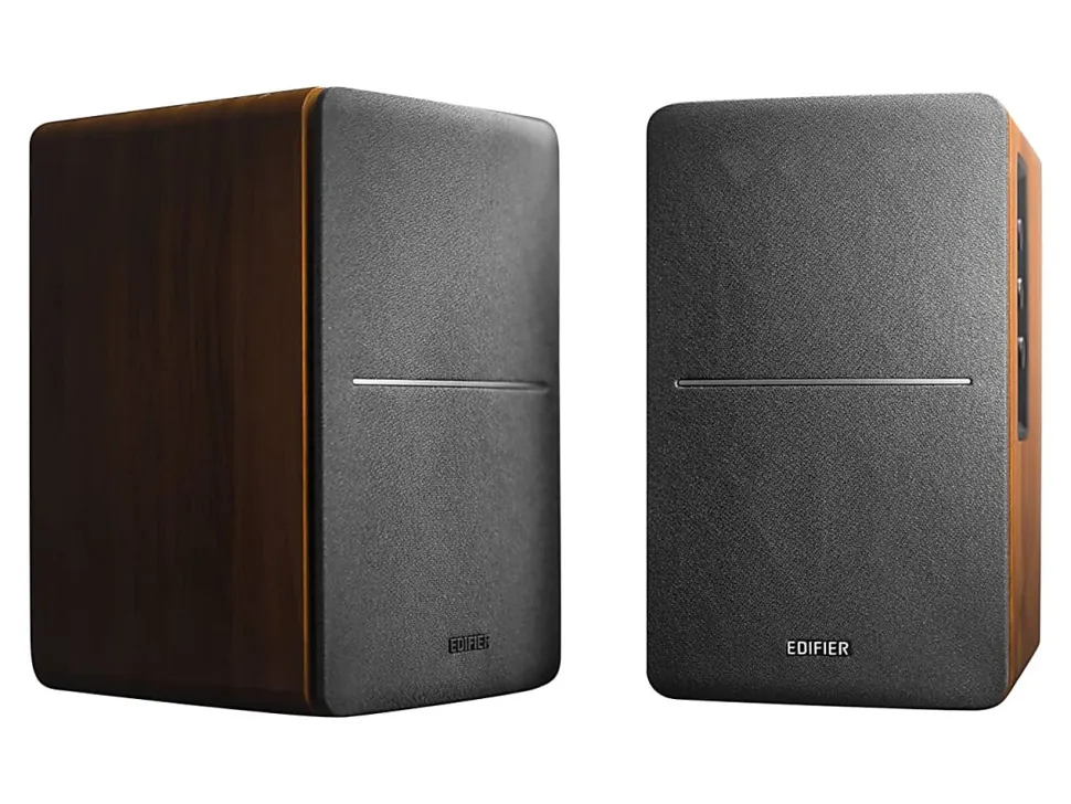 Edifier R1280DB 42-Watt RMS Amplified Bluetooth® Bookshelf Wired Speaker System, Brown