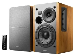 Edifier R1280DB 42-Watt RMS Amplified Bluetooth® Bookshelf Wired Speaker System, Brown