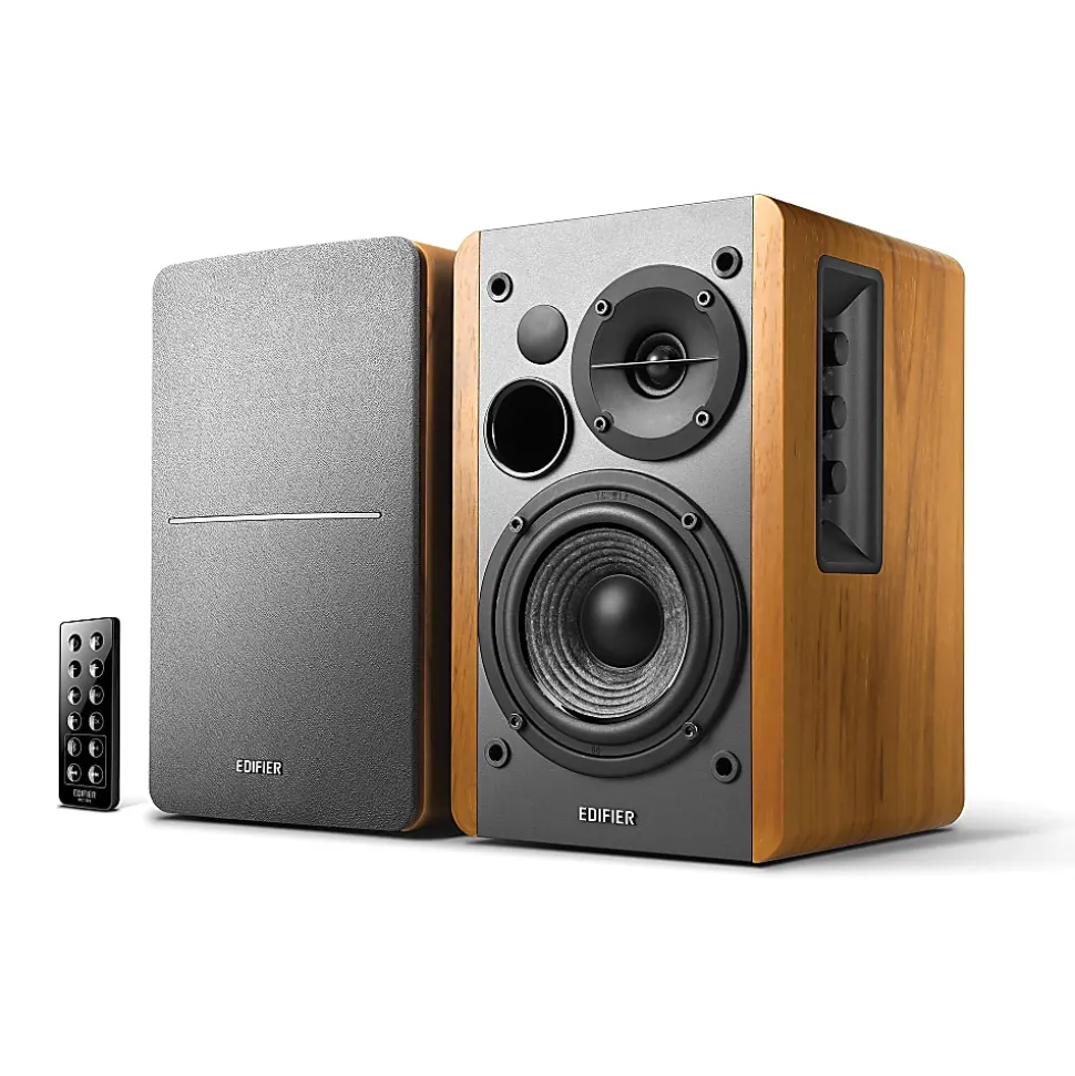 Edifier R1280T 4" 42-Watt RMS 2-Way Indoor Amplified Bookshelf Speaker System, Black