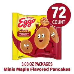 Eggo Bites Mini Pancakes, Maple, 3.03 Oz, Box Of 72 Mini Pancakes