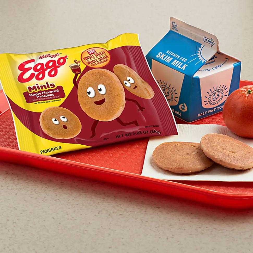 Eggo Bites Mini Pancakes, Maple, 3.03 Oz, Box Of 72 Mini Pancakes
