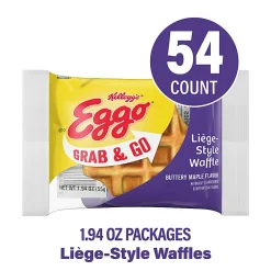 Eggo Liege-Style Maple Waffles, 1.94 Oz, Carton Of 54 Waffles