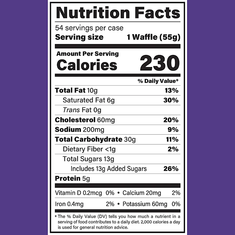 Eggo Liege-Style Maple Waffles, 1.94 Oz, Carton Of 54 Waffles