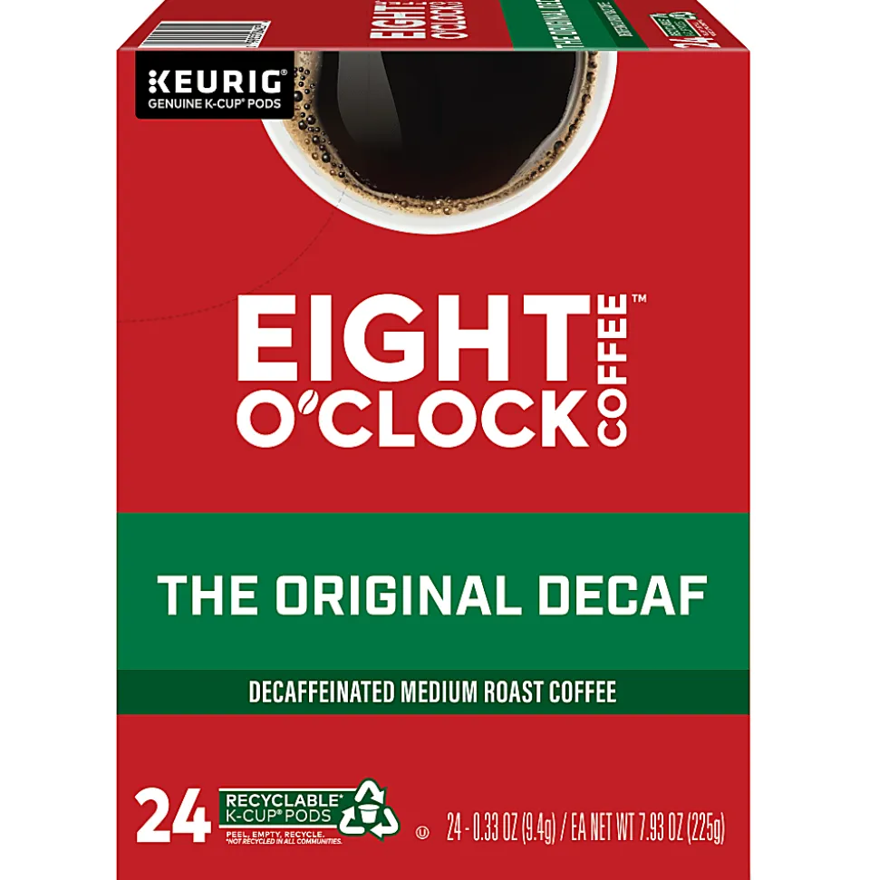 Eight O'Clock® Single-Serve Coffee K-Cup® Pods, Decaffeinated, Original, Carton Of 24