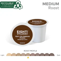 Eight O'Clock® Single-Serve Coffee K-Cup® Pods, Colombian, Carton Of 24
