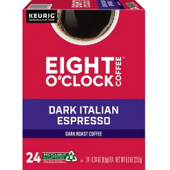 Eight O'Clock® Single-Serve Coffee K-Cup® Pods, Dark Italian, Carton Of 24