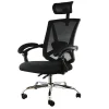 Elama Ergonomic Mesh Full-Back Adjustable Office Task Chair With Headrest, Black