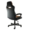 Elama Faux Leather High-Back Adjustable Office Chair, Black/Brown