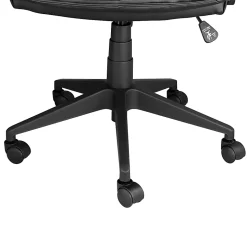 Elama Faux Leather High-Back Adjustable Office Chair, Gray/Black