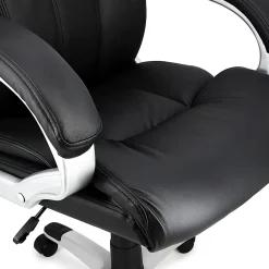 Elama Faux Leather High-Back Adjustable Office Chair, Black/Gray, 995120166M