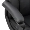 Elama Faux Leather High-Back Adjustable Office Chair, Plush Tuft, Black